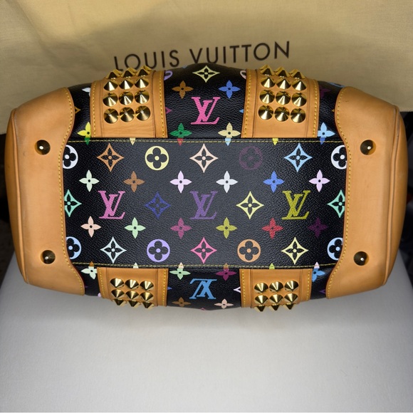 Louis Vuitton Courtney Black Murakami Studded & LABUBU BABA COA Handbag - Picture 16 of 16